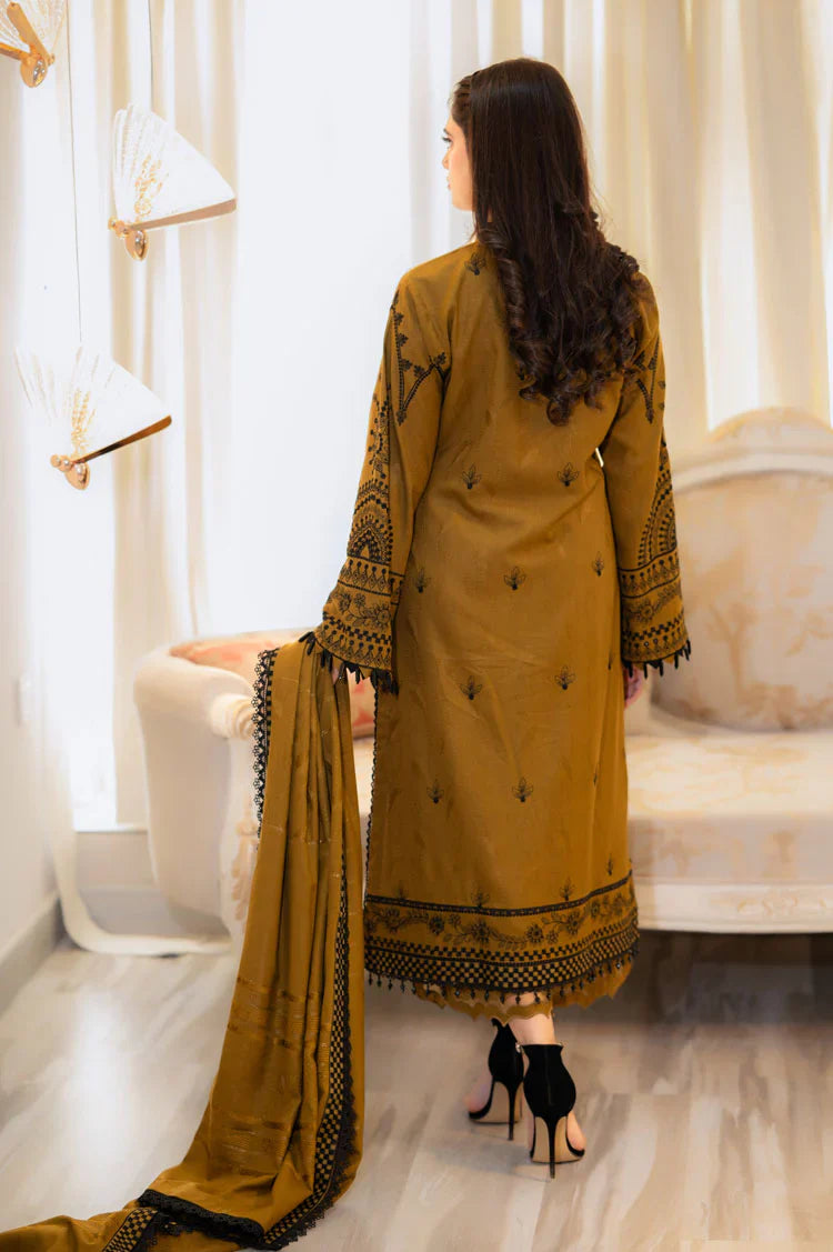 LIBAAS - 3PC Lawn Embroidered Suit -NE-A1001 - Noorelle Style