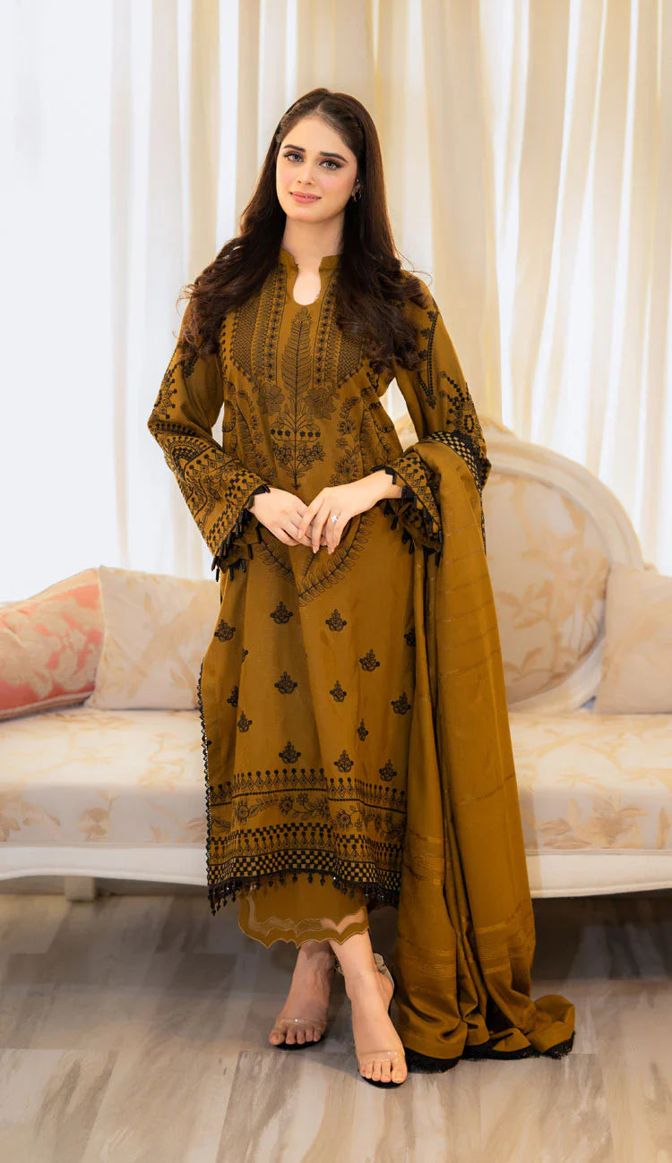 LIBAAS - 3PC Lawn Embroidered Suit -NE-A1001 - Noorelle Style