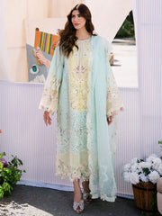 BIN ILYAS - 3PC Lawn Embroidered Suit - NE - A1048