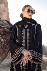 Maria B - 3PC Dhanak Embroidered Suit -NE-A1066