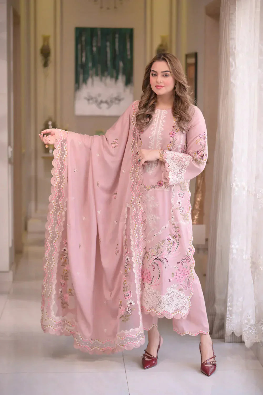 ANEELA'S 3PC LAWN EMBROIDERED | NOORELLE STYLE