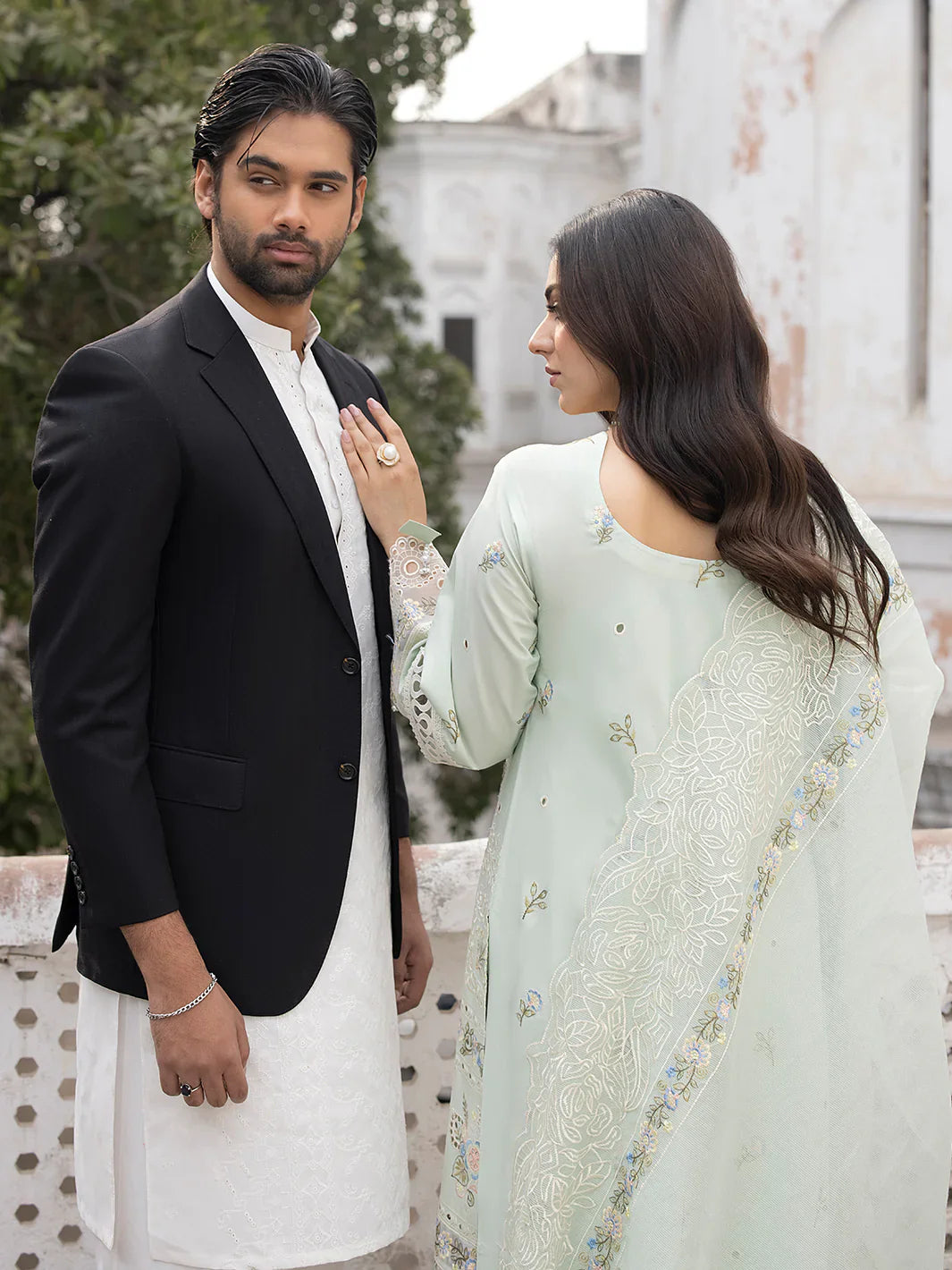 MAHNUR - 3PC Lawn Embroidered Suit - NE - A1054