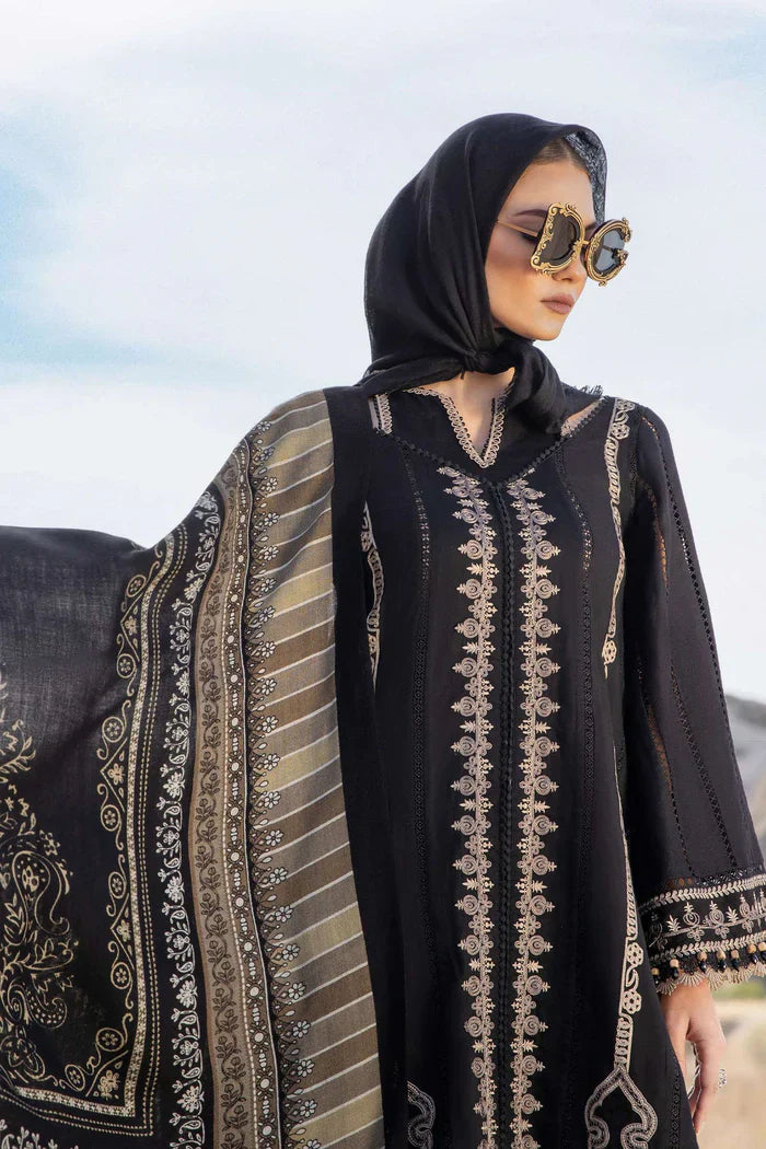 Maria B - 3PC Dhanak Embroidered Suit -NE-A1066