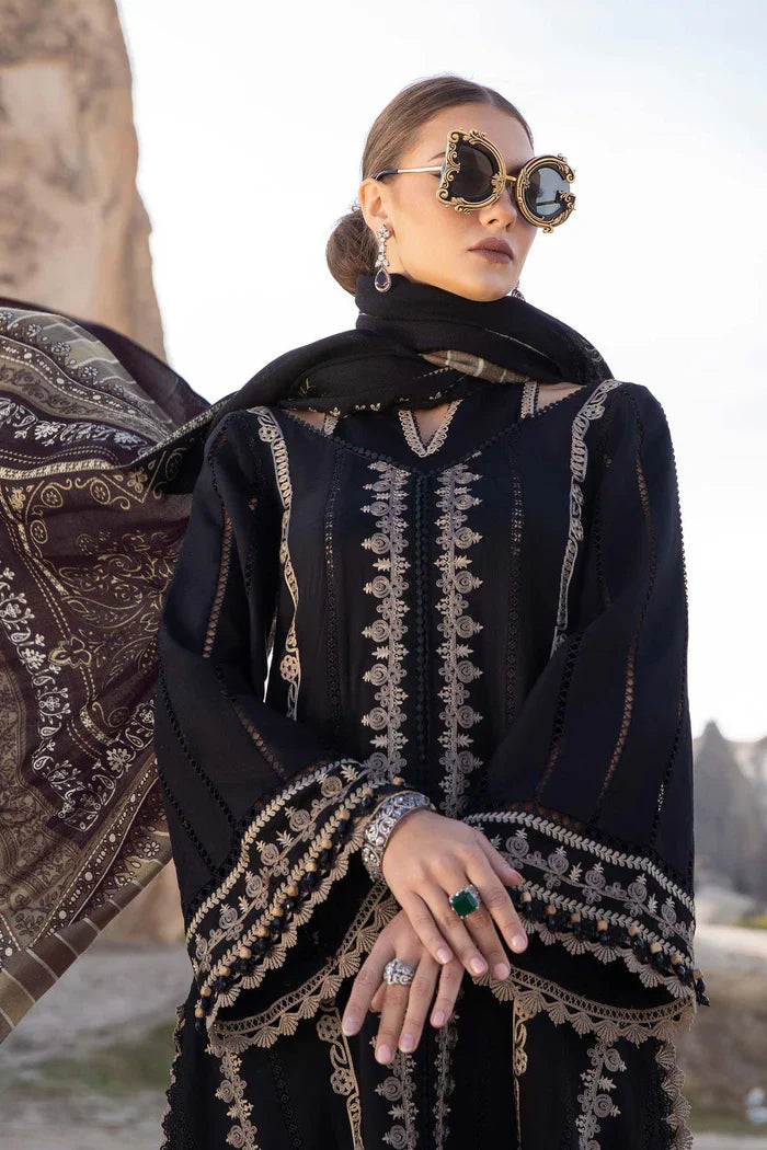 Maria B - 3PC Dhanak Embroidered Suit -NE-A1066