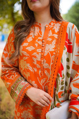Aneelas - WPR-03 - Luxury Lawn Embroidered Unstitched 3 Piece